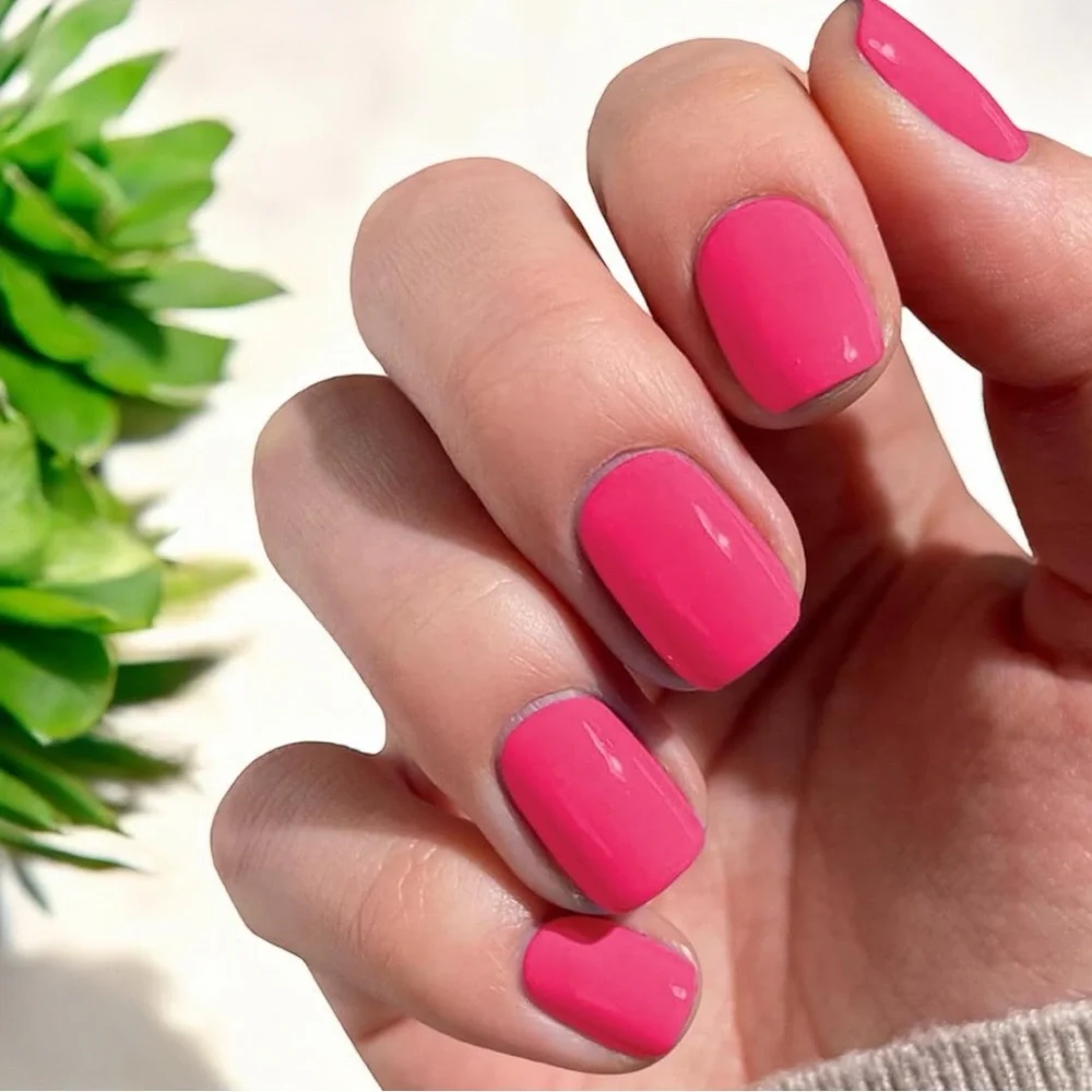 Vibrant Pink Press On Nails